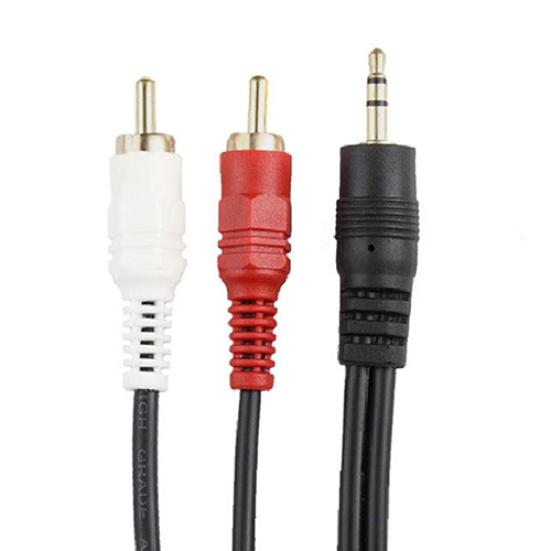 3.5mm 1/8'' Male Plug Jack To Stereo Mini 2 RCA Stereo Phone Computer