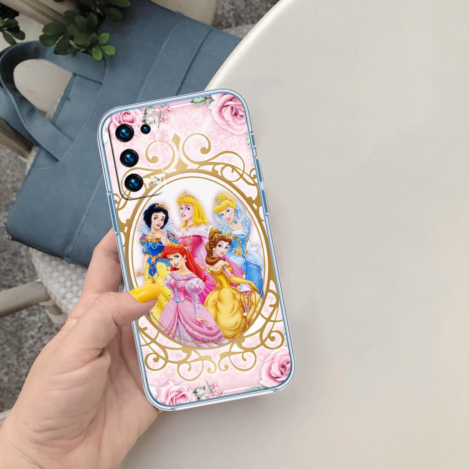 CJ42 Disney Princess Soft Shell Transparent Phone Case for Samsung Galaxy A04 A04S A14 A23 A34 A54 M23 M33 M52 M53