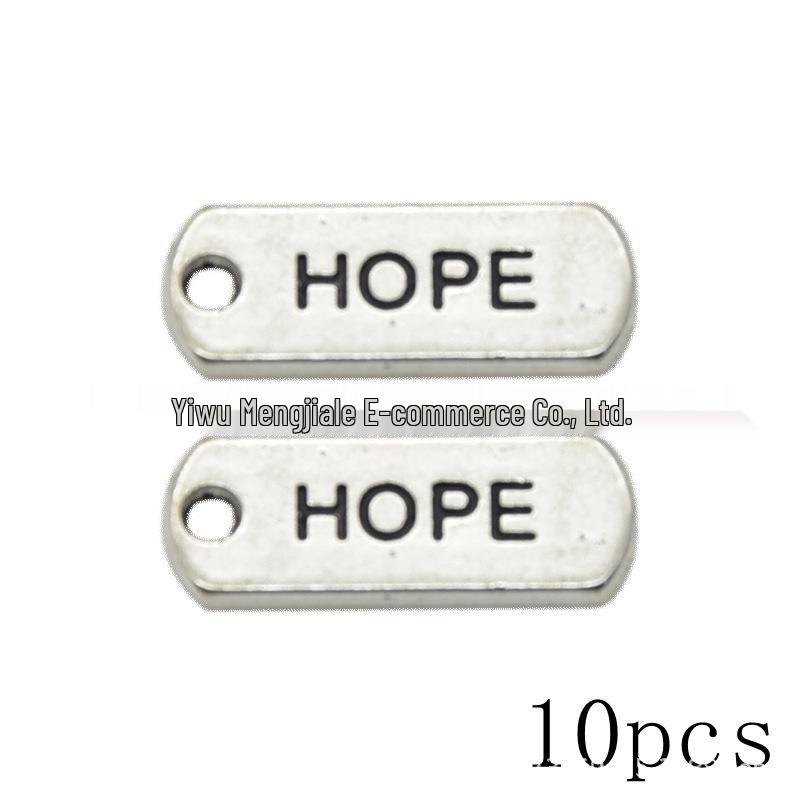 DIY Vintage Gold Inspirational Word Tag Pendant for Jewelry Making