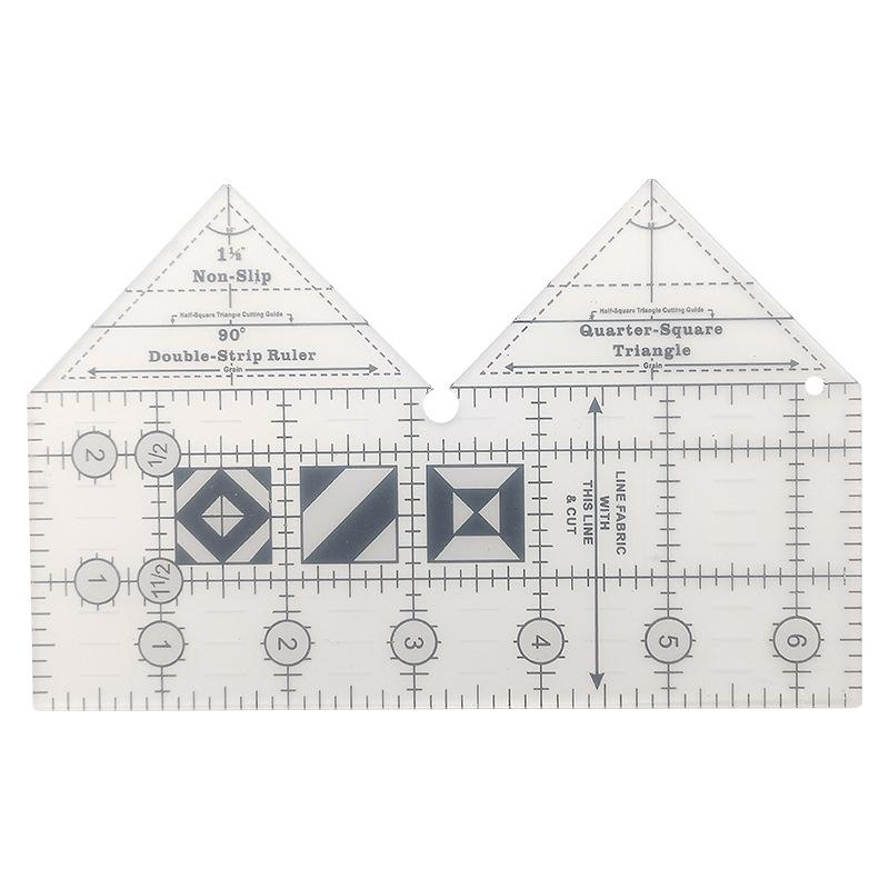 Acrylic Irregular 90° Sewing and Patchwork Ruler for Fabric Cutting
