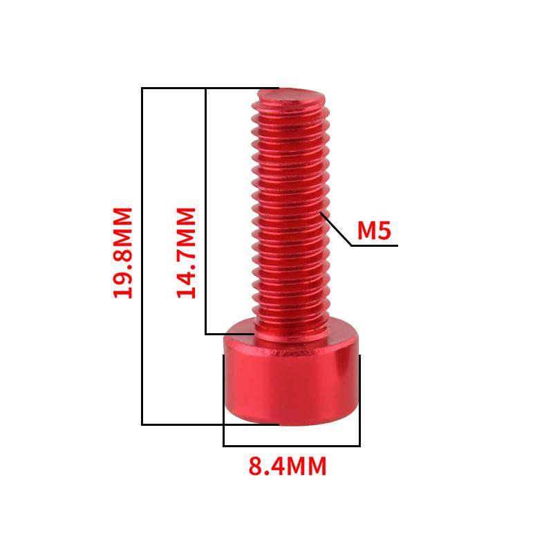 MUQZI 2/4PCS Bicycle Bottle Cage Screws M5 Ultra-Light Aluminum Bottle Cage Holder Bolts MTB Road Bike Accessories 6