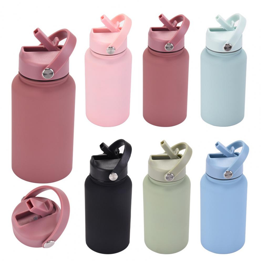 Sport Water Bottle Portable Sport Bottle Stainless Steel Sports Water Bottle with Straw Brush 650ml Portable Vacuum for Outdoor