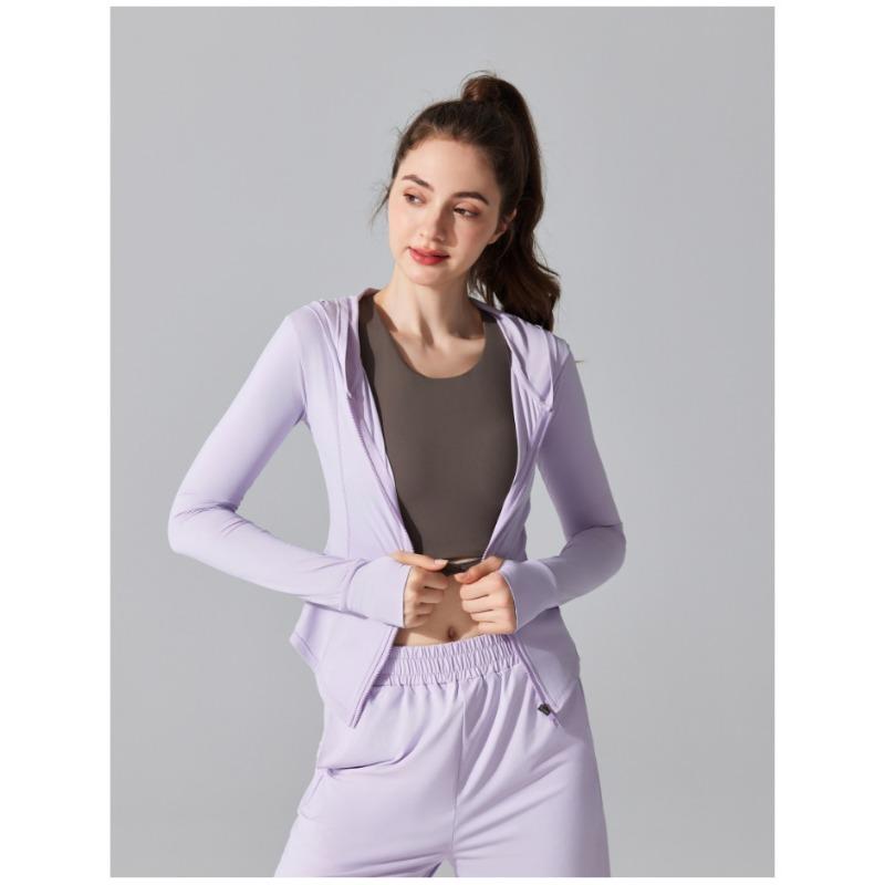 Dámský Slim Fit sportovní top s kapucí proti slunci