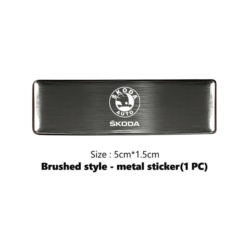 YJXH1 Car Styling Body Trunk Sticker Badge Auto Decoration Accessories For Skoda Fabia Kodiaq Kamiq Superb Yeti Octavia Enyaq Rapid
