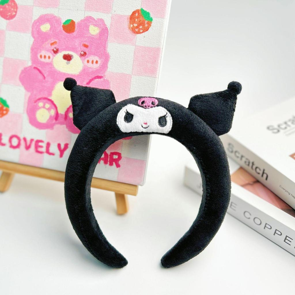Sanrio Kuromi Kids' Headband, 3D Cartoon Non-slip Hair Accessory for Face Washing