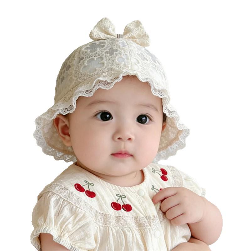 Spring Baby Girls' Fashion Flower Sun Hat - Sun Protection for Young Children