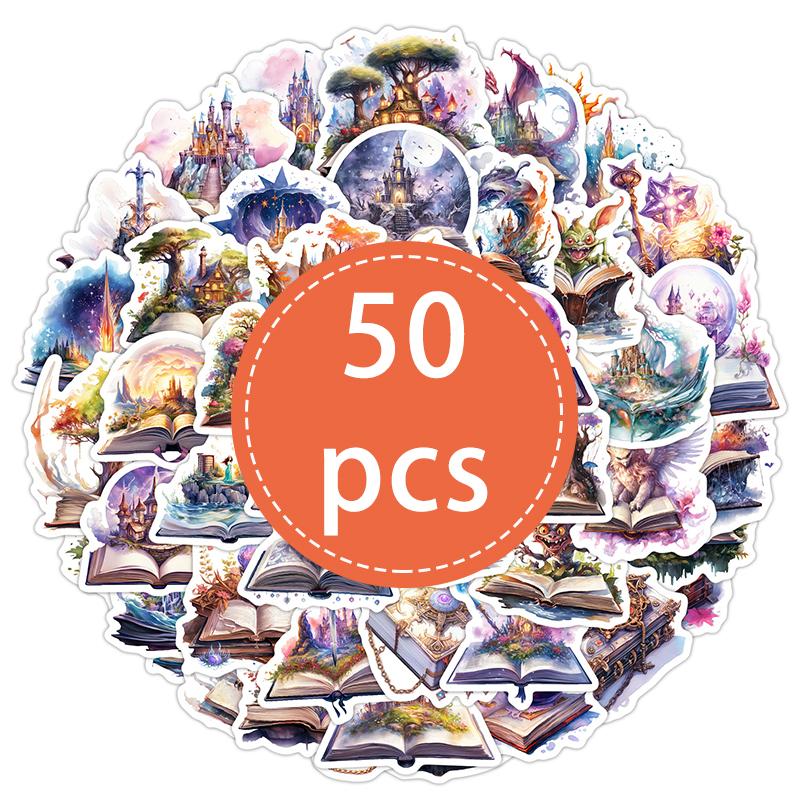 50PCS Book Stickers for Kindle, Romance Inspirational Bookish Reading Sticker Pack for Readers Waterproof Vinyl Decals