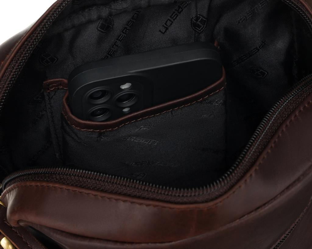 PTN 710E-OPU-6743 Brown Leather Bag