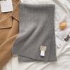 Autumn and Winter New Mars Green/knitted Long Scarf Solid Color Wool Warm Scarf