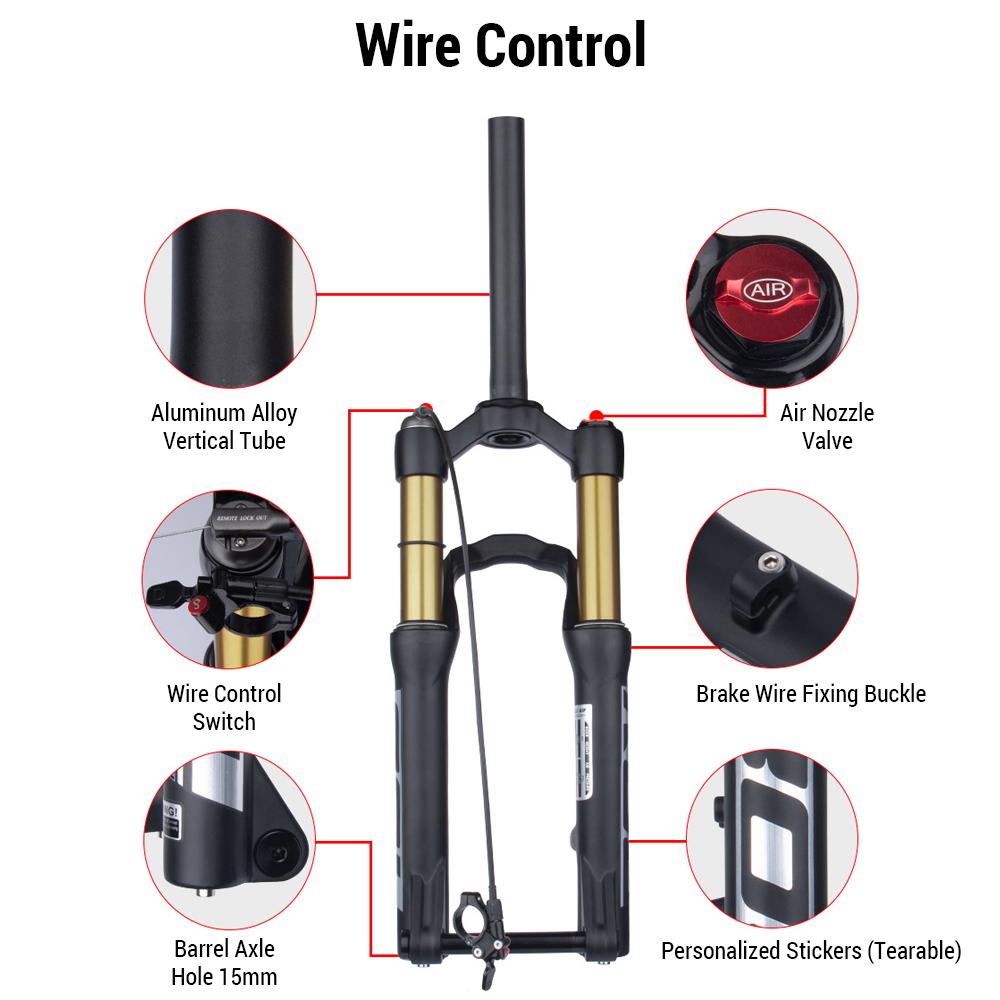 Bicycle Forks High-Performance Bike Suspension Forks - Aluminum Alloy Quick Release/Barrel Axle