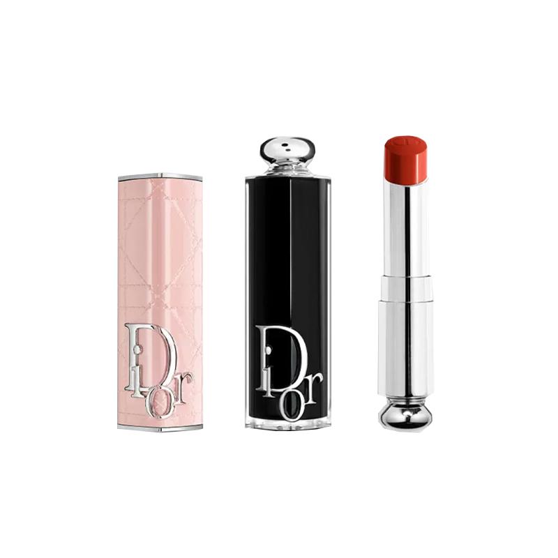 DIOR Lipstick 008 DIOR8 Lucky Tomato Brick Red Black Tube Lipstick 3.2g+Fashion Case Romantic Powder чёрный
