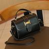 Leather Women's Bag First Layer Vegetable Tanned Cowhide Retro Shoulder Bag Premium Lock Handbag