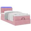 VidaXL Cadre de lit ottoman avec matelas rose 90x190 cm velours, cadre de lit, cadre de lit rembourré, cadre de lit ottoman 3312595