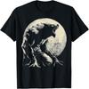 Werwolf Wolf Heulen Mond Halloween Alpha-Männchen T-Shirt