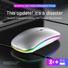 Kabellose Maus mit Bluetooth 5.2, Geräuschlose Bedienung, Sofortige Verbindung, Ultradünn, Kompakt, USB-wiederaufladbar, 2.4GHz, 3-stufige DPI-Umschaltung, Hoch