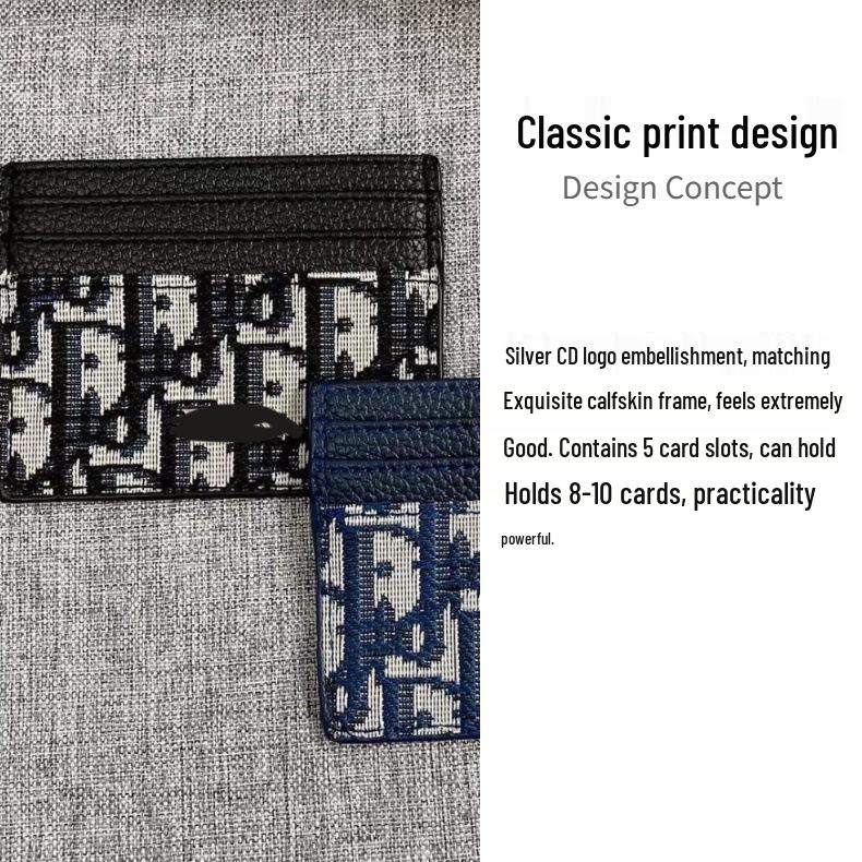 Ultratenký držák na ID a kreditní karty s více přihrádkami - Evropský a americký design