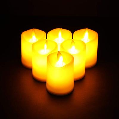JHY DESIGN LED Candle Lights, 5x10cm, Battery Operated, Realistic Flickering Flame, Candle Lantern, Relaxing Light, Halloween, Christmas, Gift, Indoor