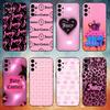 Juicy Couture Phone Case For Samsung S26,25,24,21,22,23,30,20,Ultra,Plus,Fe,Lite Black Soft Cover
