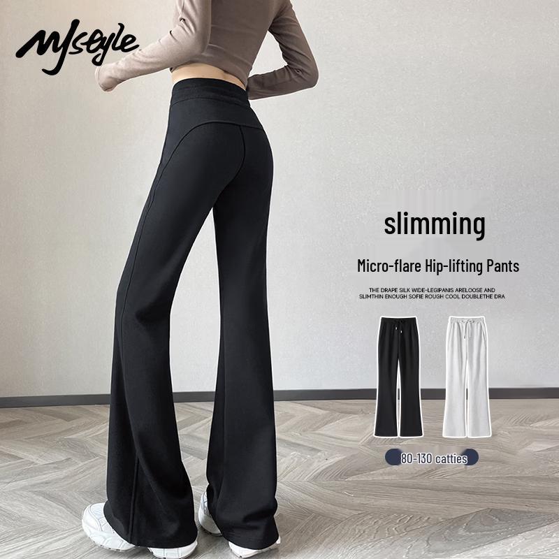 MJ Style Women s High-Waisted Flared Sweatpants L