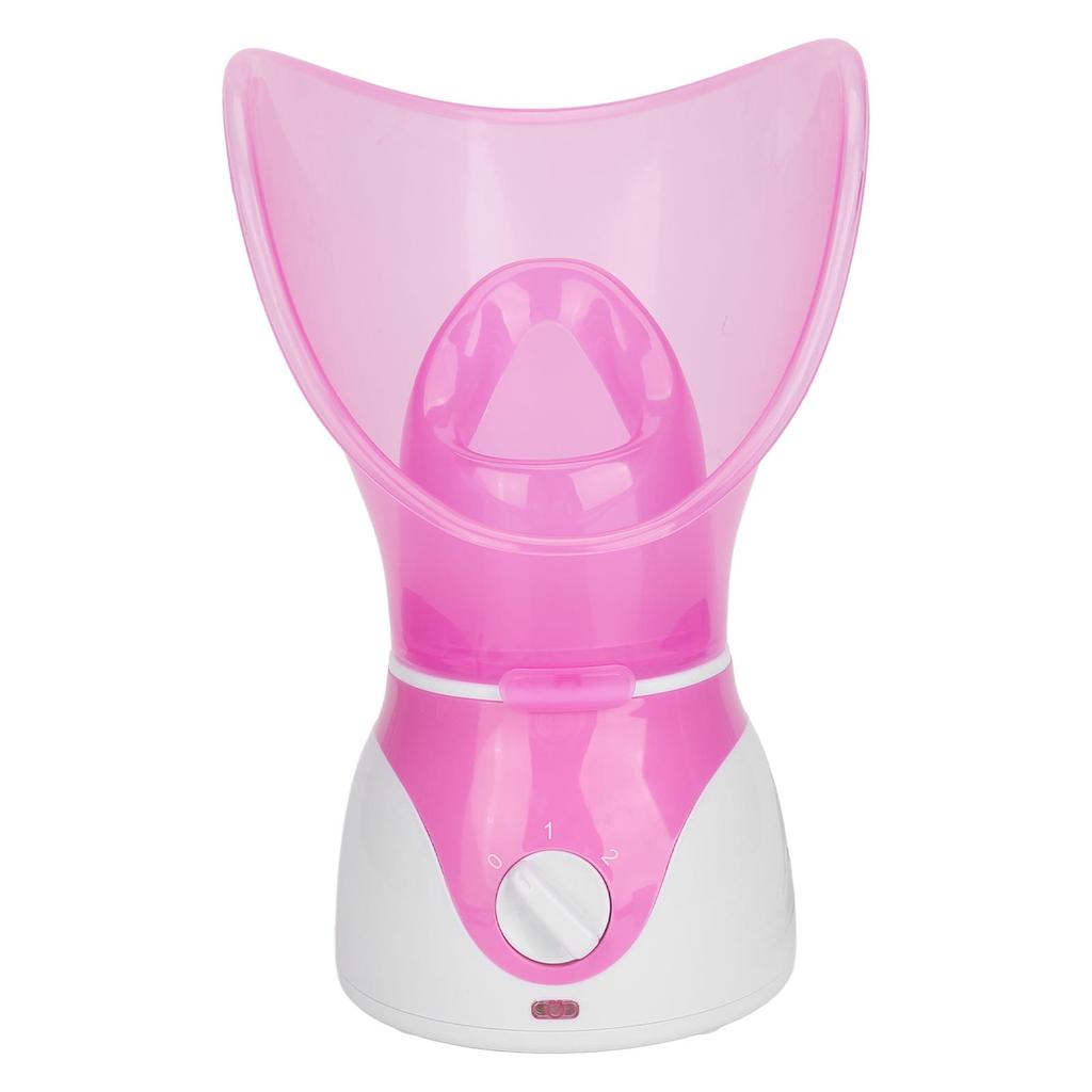 2 In 1 Face Steamer Cleansing Pores Heating Hydrating Mist Moisturizing Facial Steamer for Home Pink 110‑240V US Plug