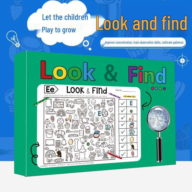 

Cross-border Children s Coloring and Look & Find Quiet Picture Book