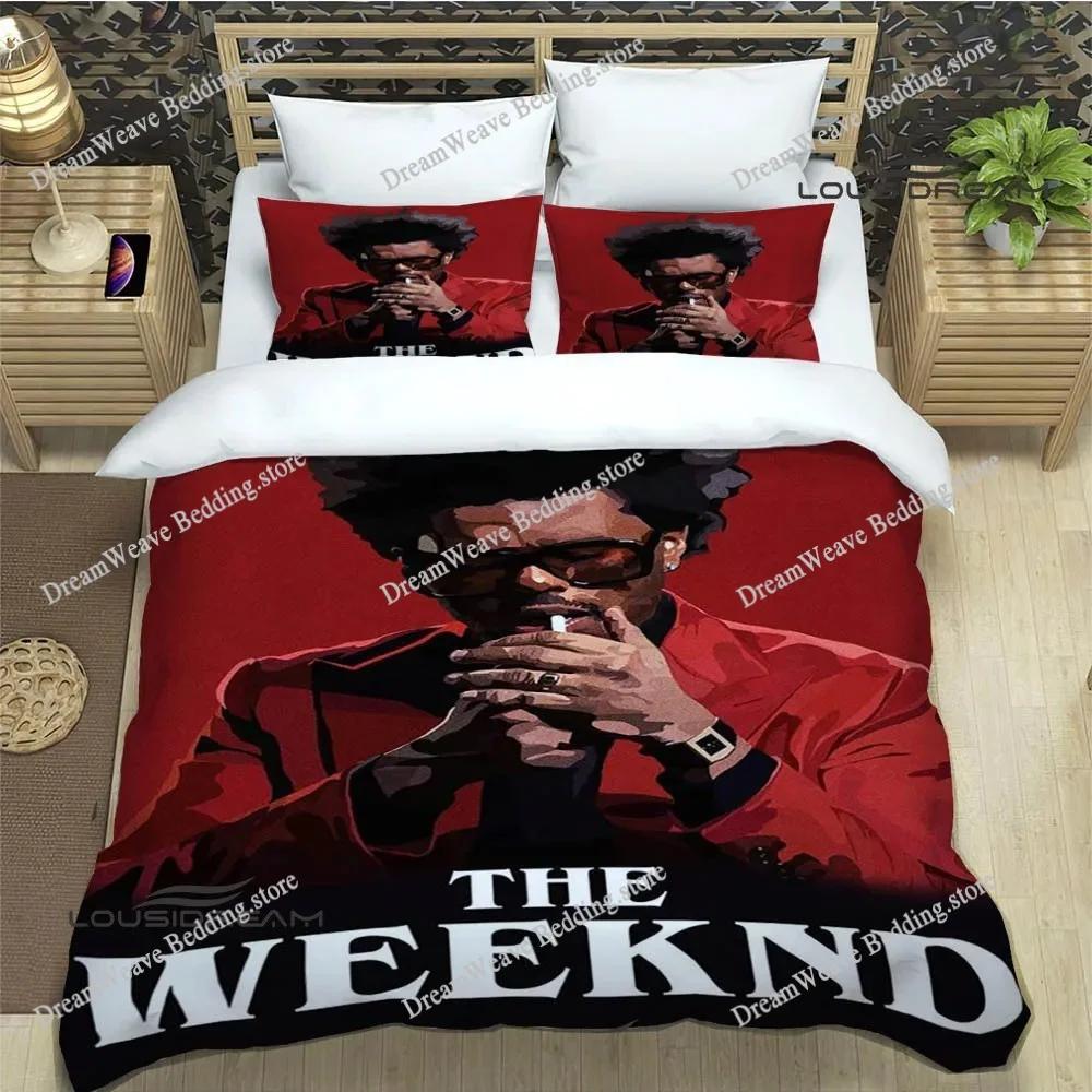 3D Print Singer The Weeknd Bedding Set Duvet Cover Bed Set Quilt Cover Pillowcase Comforter King Queen Size Boys Adult963963
