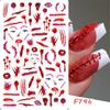 New Nail Art Stickers European and American Ghost Festival Dark Butterfly Bloodthirsty Rose Skull Zombie Nail Decal