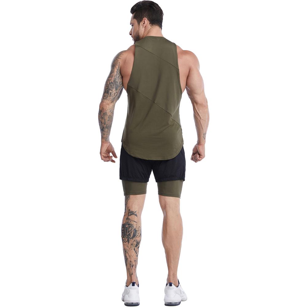 Summer Men's Loose Athletic Tank Top Quick Dry Fitness Vest for Gym Workout Running Basketball  Shirt