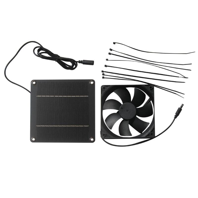 

Solar Power 4W Ventilation Fan Air Ventilation Heat Dissipation Fan Ideal For Pet Houses Window Exhaust 1
