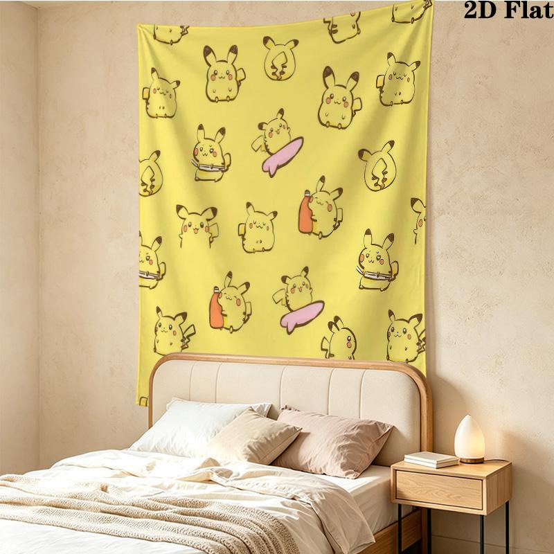 Pikachu Printed Tapestry – Wall Hanging for Bedrooms, Dorms, and Home Decor