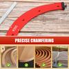 5Pcs Round Corner Radius Templates 5 Size Cutting Auxiliary Aluminum Alloy Corner Trimming Mould Precise for Furniture Woodwork