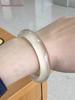 Women's Bracelet: Madagascar Agate Flat Strip with White Ice Jade & Champagne Chalcedony Lychee Jelly Fluorescent Skin-Enhancing Design