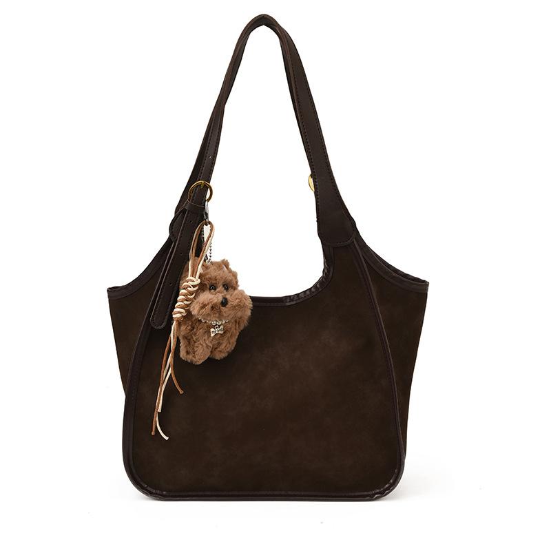 Autumn new soft waxy women's bags versatile light luxury fashion matte personalized portable underarm bags trendy shoulder bags