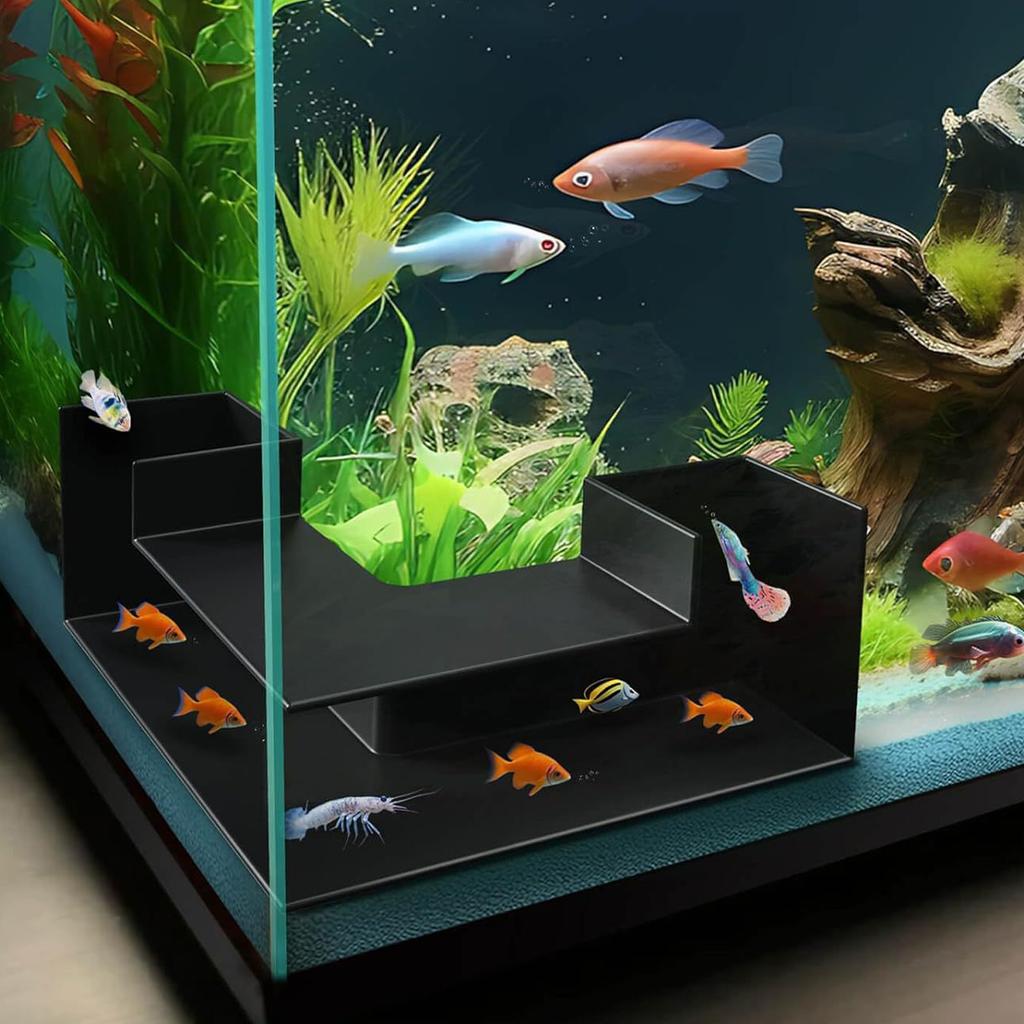 Fishtanks Landscaping Corner Tunnel Aquarium Display Accessory Hideouts Cave Tunnel Safe for Shrimp Fish Corner Ornament