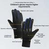 Winter Children'S Gloves Padded Warm Wind Cold Riding Gloves Touch Screen Non-Slip Waterproof Ski Gloves Outdoor Sports Gloves