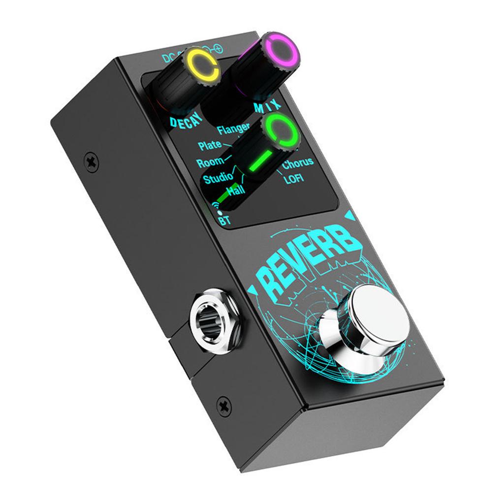 Guitar Reverb Effector Single Block Reverb Effector Digital Reverb Guitar Effect Pedal with 9 Modes Guitar Effect Pedal