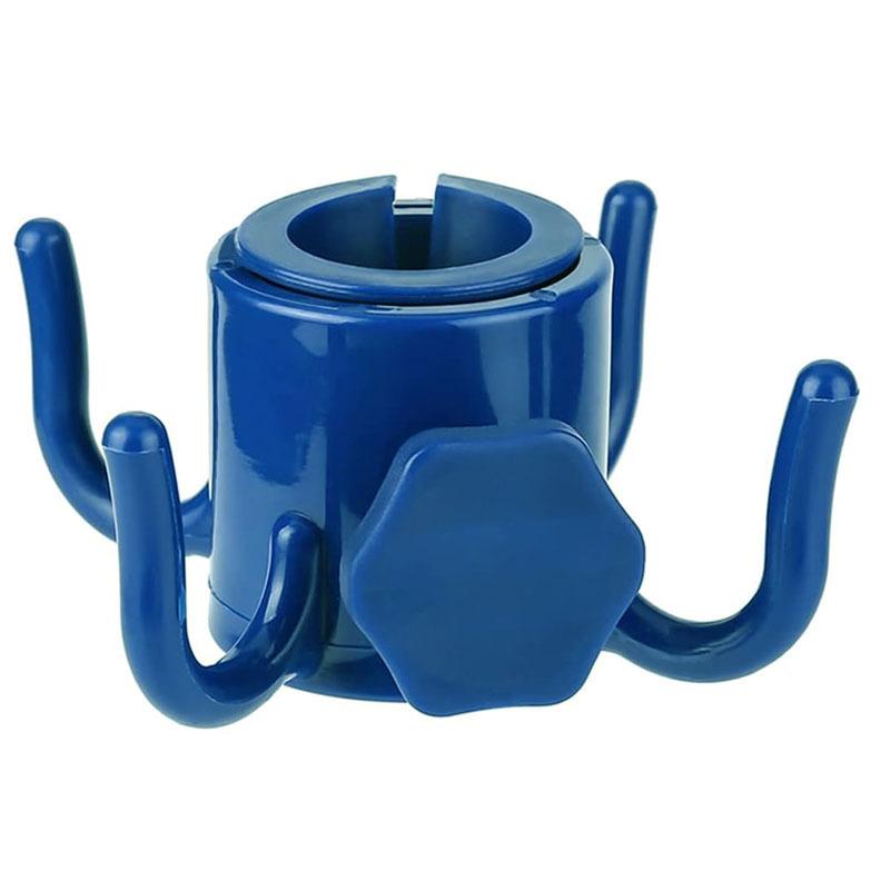 Outdoor Beach Umbrella Plastic 4‑Corner Hooks Patio Umbrella Middle Rod Hanger синий