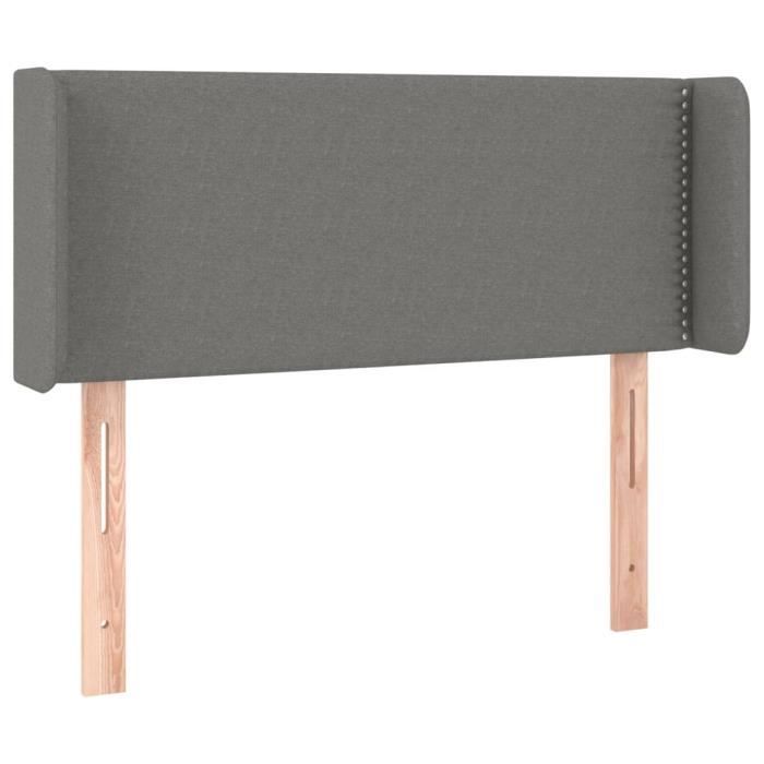 VidaXL Headboard with Ears Dark Grey 83x16x78-88 Cm Fabric3118603