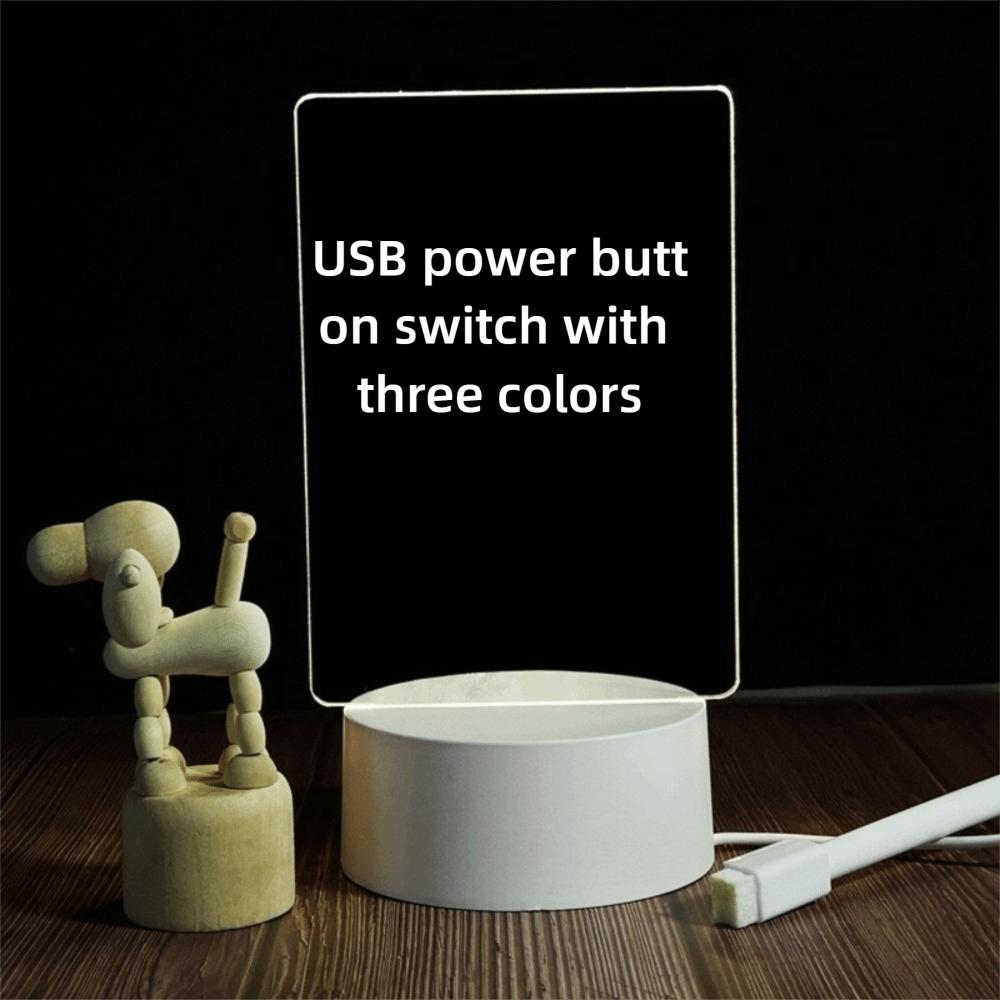 USB Powered LED Desk Lamp 3D Glow Effect Bedside Night Light  Bedside Lighting