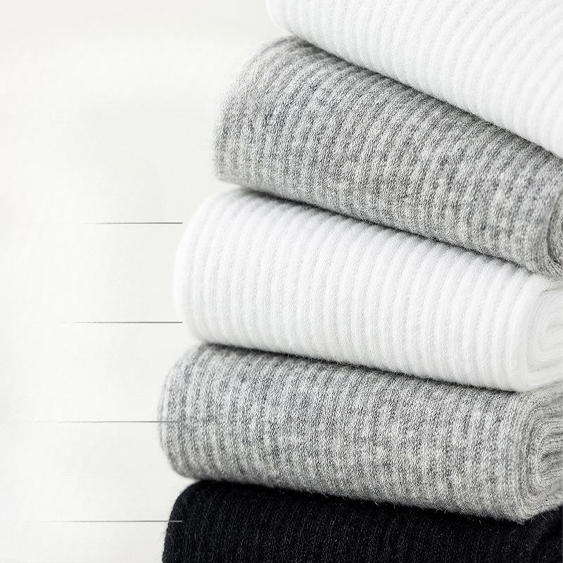 Femtåstrumpor för män, Delade tåstrumpor, Enfärgade Sportstrumpor, Svettabsorberande och Andningsbara Korta Strumpor för Vår och Höst