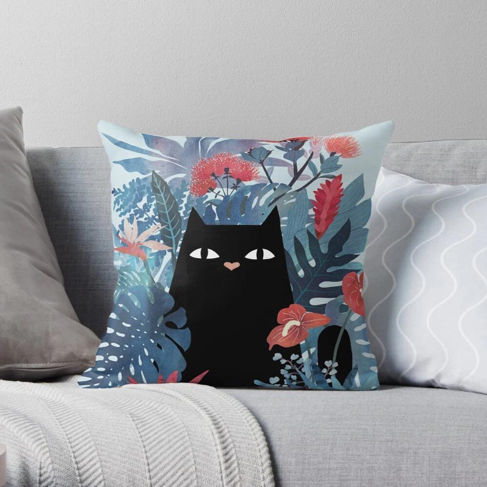 Cute Cat Pattern Pillowcase Interior Decoration Office Living Room Home Pillowcase