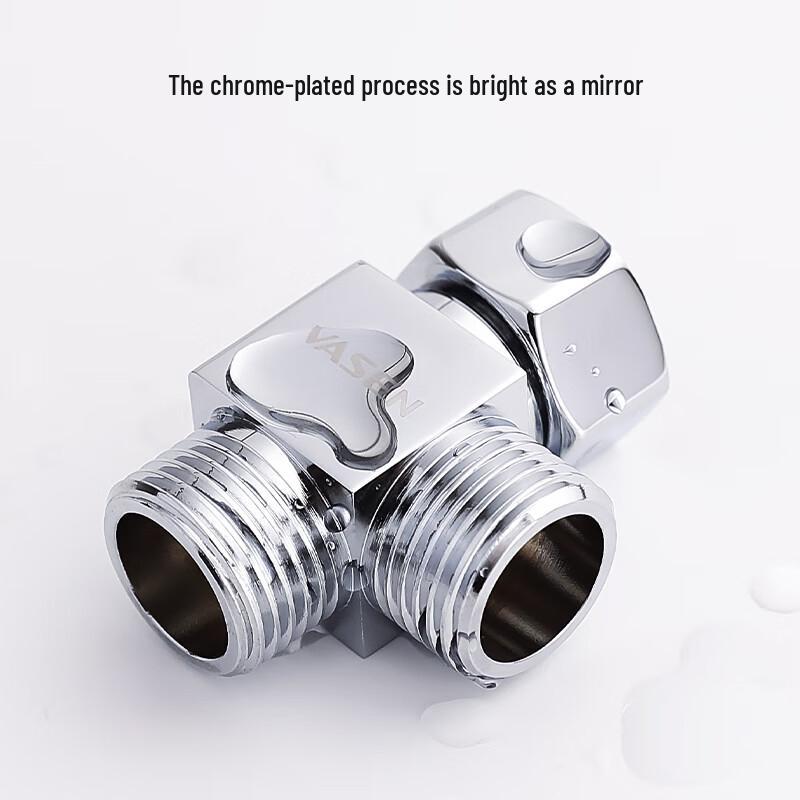 Brass Dual Outlet Angle Valve with 3-Way Diverter