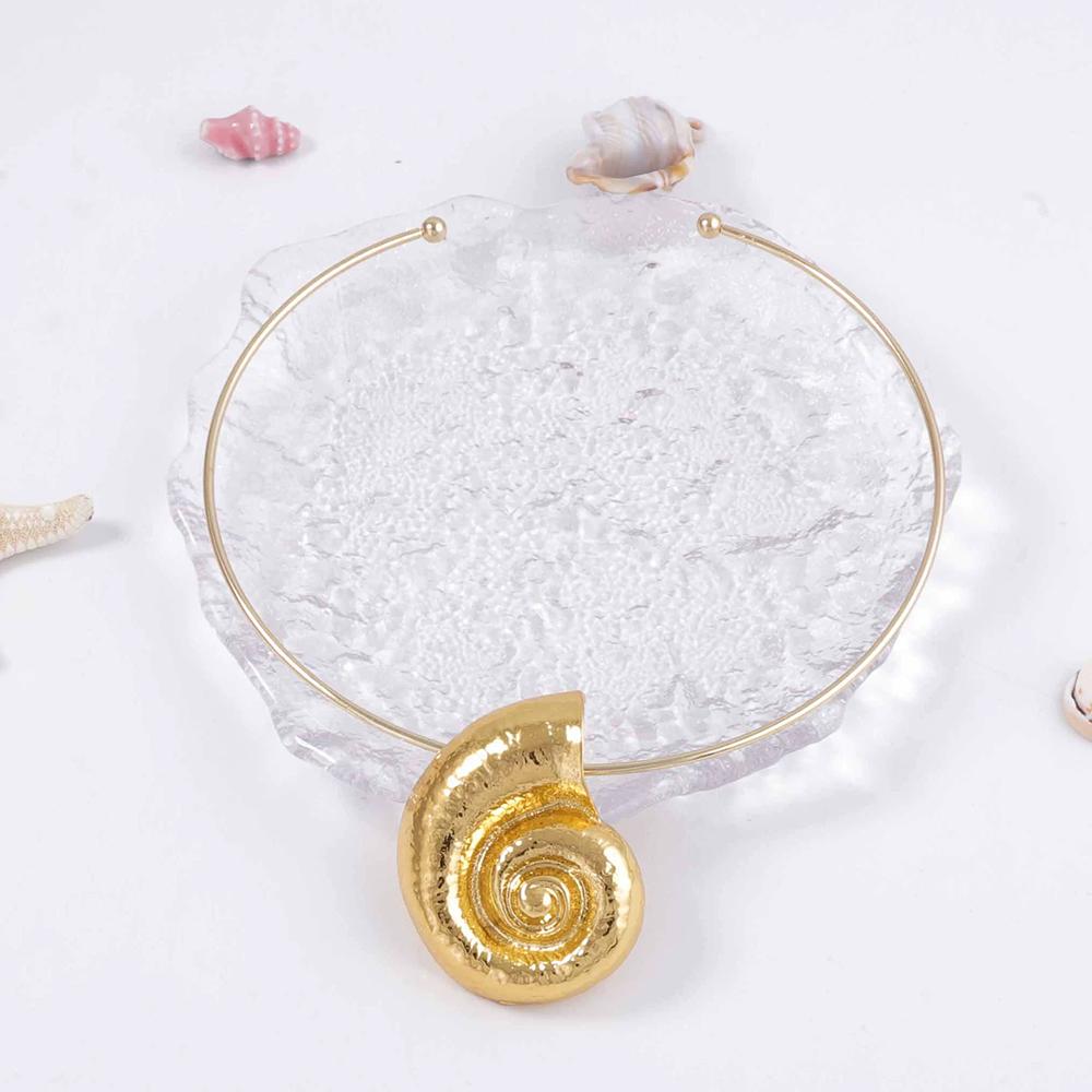 

Exaggerated Fashionable Simple Beach Ocean Vacation Style Alloy Conch Pendant Collar Casual Fashionable Jewelry Accessories Other