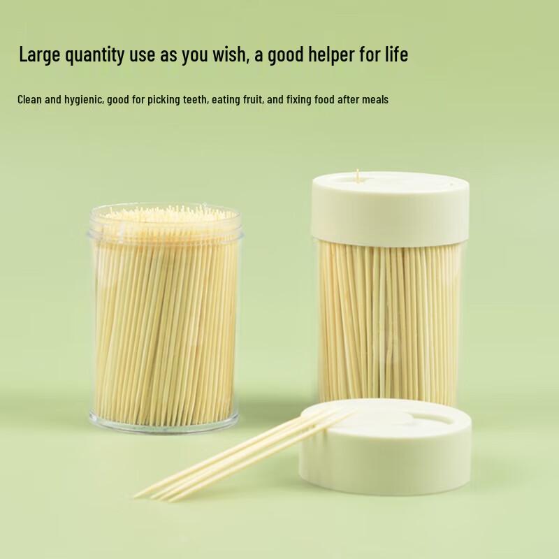Miaojie Double-Ended Bamboo Toothpicks, 1000 Count