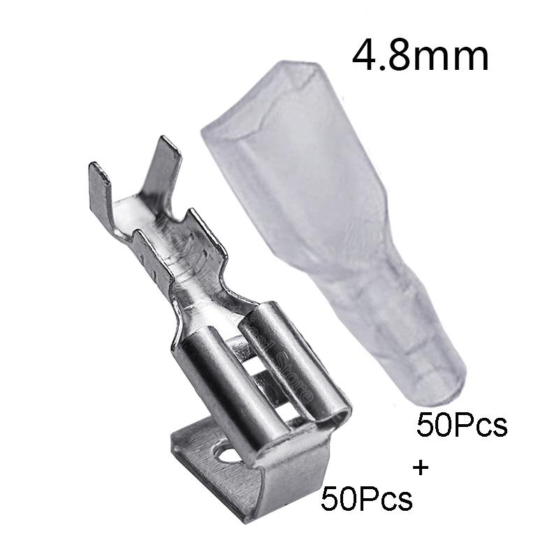 6.3mm 4.8mm Sangle anti-retour Fiche auto-bloquante Terminal à ressort serti à froid Fil Joint en cuivre DJ6212-4.8B DJ6212-6.3B