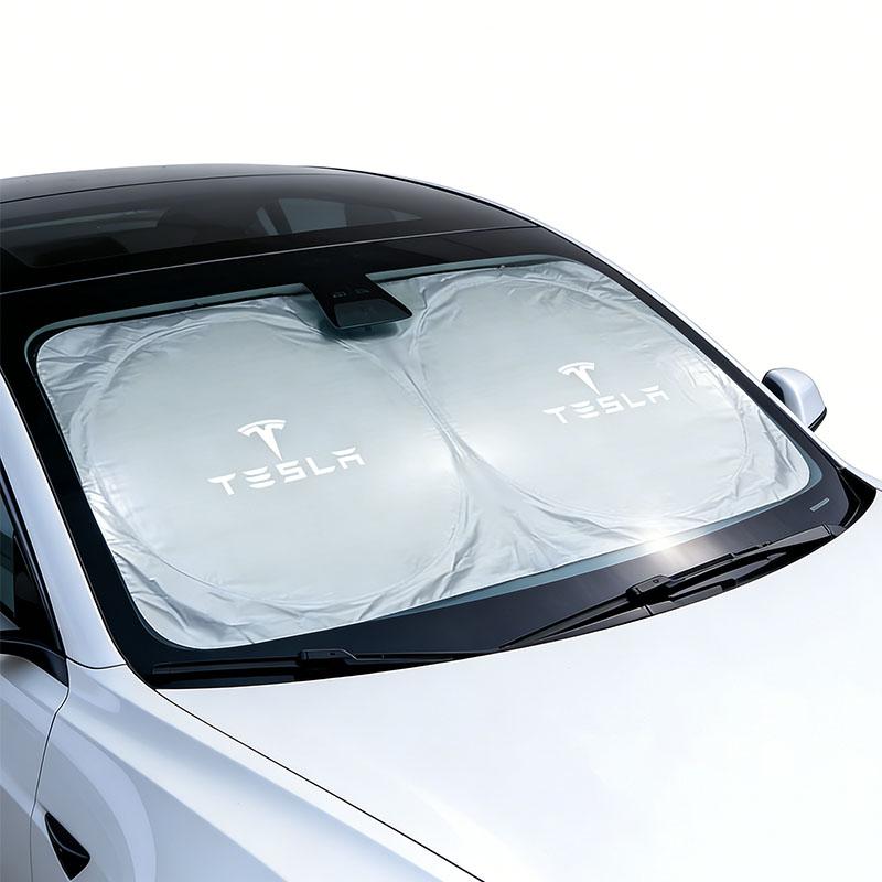 MHQSR1 Car Windshield Sun Shade Visor UV Protection Shield For Tesla Model 3 Highland 2023 Model S Model X Model Y Model Y-Eur Roadster
