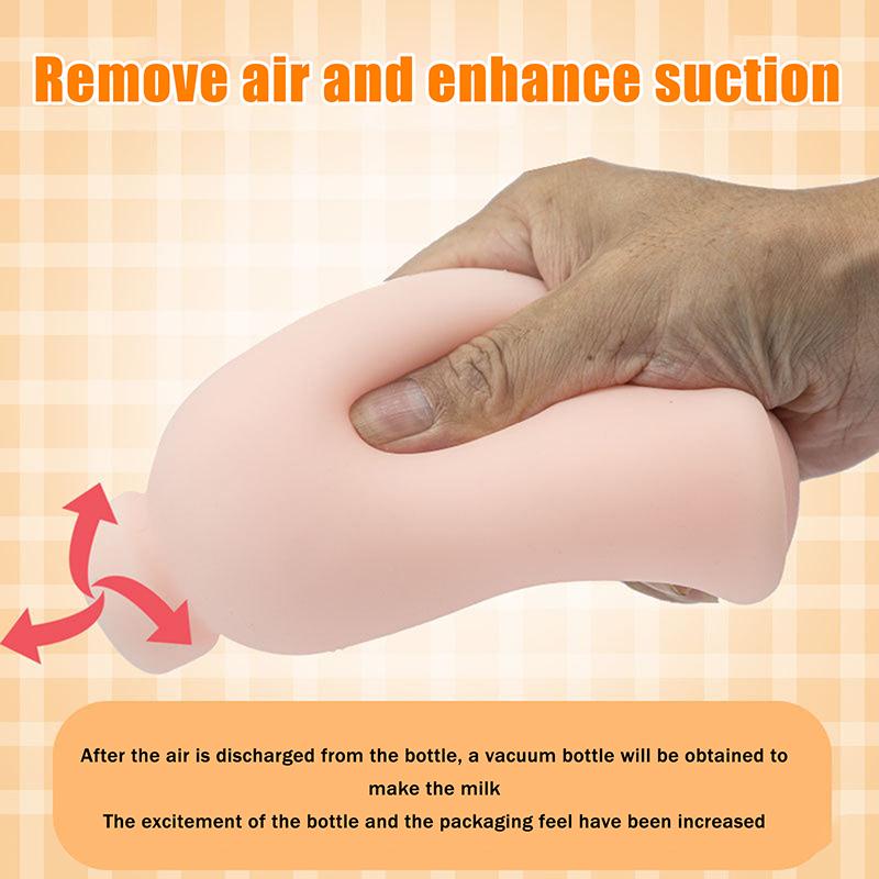 Milk Bottle Shape Male Masturbation Cup Tpe Masturbator Soft Emulational Vaginal Bulge Adult Sex Toys For Men Penis Trainer
