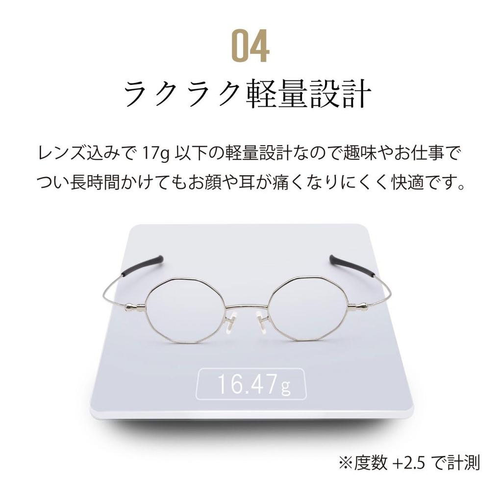 Shiori Reading Glasses for Women and Men Blue Light UV with Gunmetal [SHIORI] - Stylish, Thin, Lightweight, Sabae-made, Cut, Cut, Case, SIP-01-3 +1.00