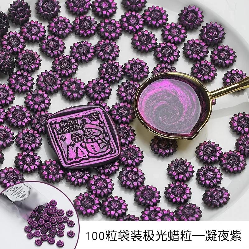 New 500g Aurora Sealing Wax Particles Sunflower Colorful Wax Material DIY Hand Account Invitation Greeting Card Making