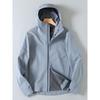 Outdoor Full Adhesive Press Soft Shell Series Technology Composite Velvet Autumn Fleece-lined Hood Waterproof Jacket Men's Jacket